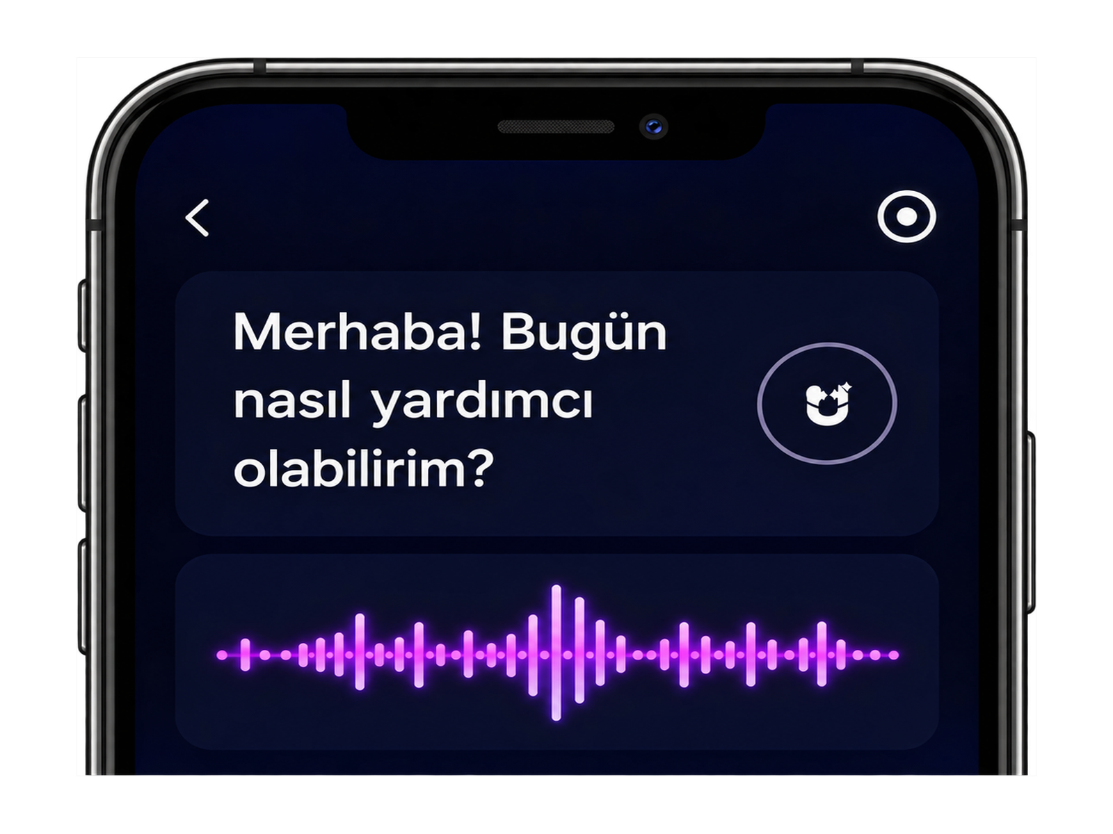 AI Asistan mobil uygulama ekranı