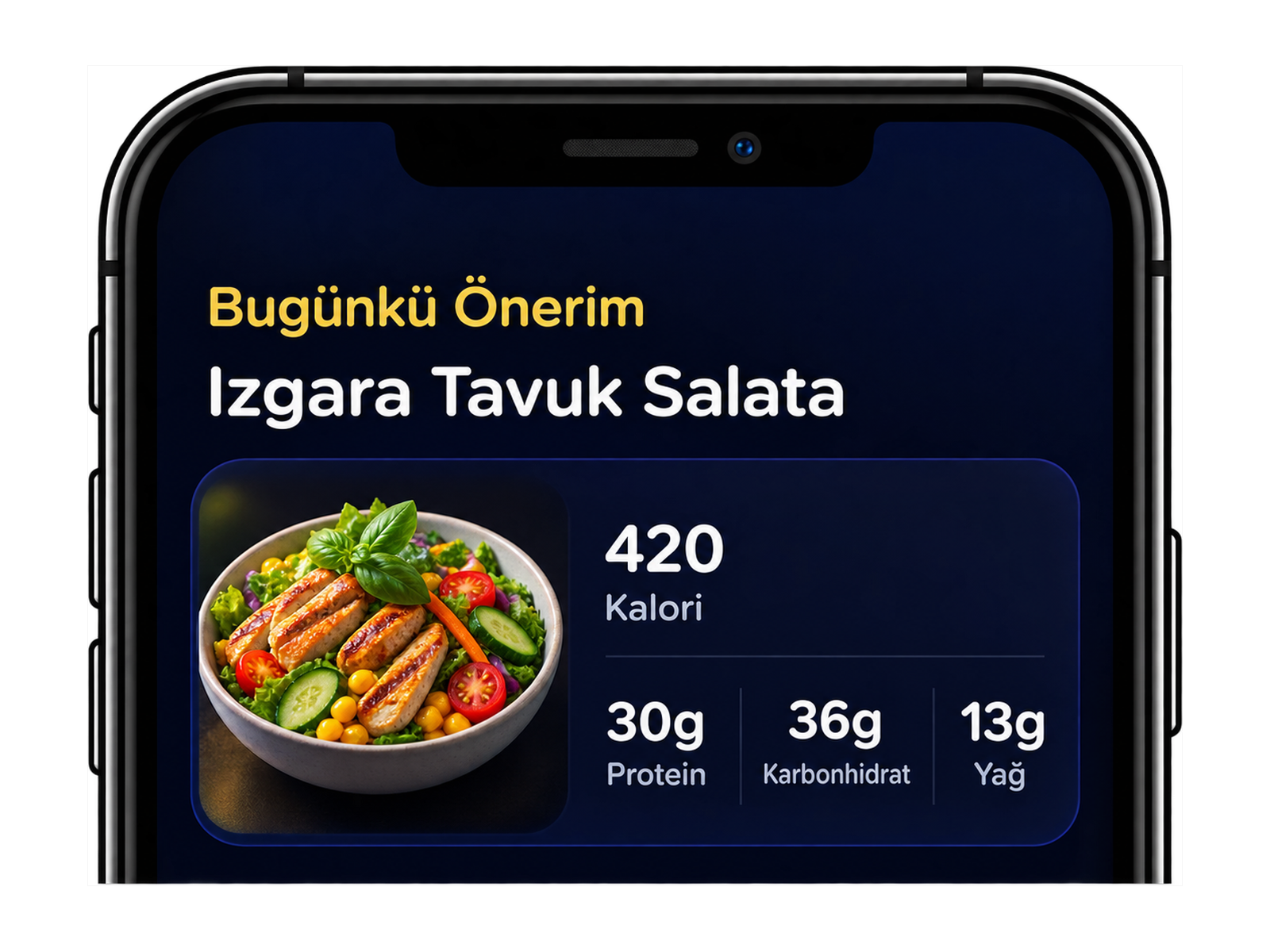 Yemeğim mobil uygulama ekranı